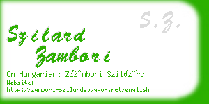 szilard zambori business card